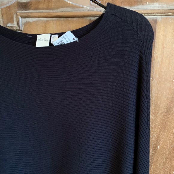 CLOTH NEW Black Ribbed Knit Shrug Sweater Size XS - Picture 4 of 10